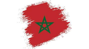 New Morocco faded grunge flag vector