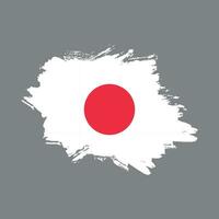 Faded grunge texture Japan professional flag design vector