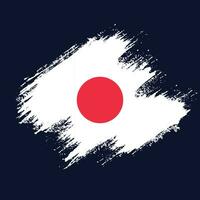 vector de bandera de japón de trazo de pincel de bienvenida