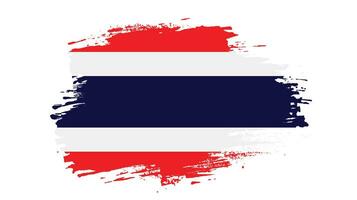 Splash grunge texture Thailand abstract flag vector