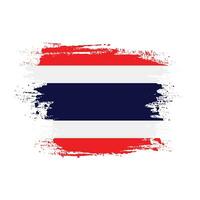 Flat grunge texture abstract Thailand flag vector