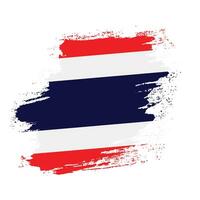 vector de bandera de trazo de pincel de tailandia