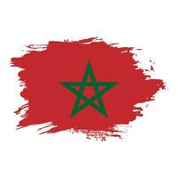 Professional grunge texture Morocco splash flag vector