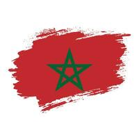 Grunge texture splash Morocco flag vector
