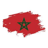 Graphic Morocco grunge flag vector