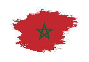 Professional paint streak Morocco flag vector