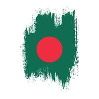 vector de bandera de bangladesh de efecto de pincel profesional