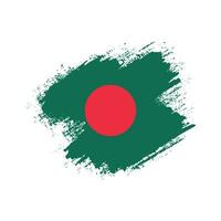 Modern brush stroke Bangladesh flag vector