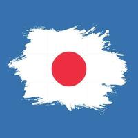 Japan brush grunge flag vector