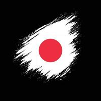 Abstract grunge texture Japan flag design vector