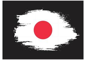 Professional grunge texture Japan splash flag vector