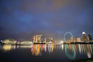 Singapore, marina bay 1 june 2022. Singapore Marina Bay Sands at night photo