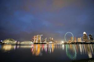 Singapore, marina bay 1 june 2022. Singapore Marina Bay Sands at night photo