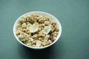 detail shot of granola Musli in a bowl, photo