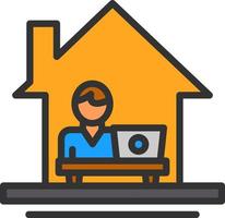 Work From Home Vector Icon Design