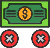 No Money Vector Icon Design