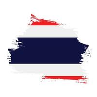 Colorful hand paint Thailand grunge flag vector