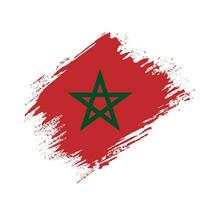 Vintage style Morocco flag vector design