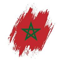 bandera grunge marruecos abstracto vector