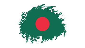 Vector paint brush stroke Bangladesh flag