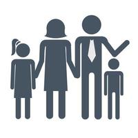 stickman family vector silhouette