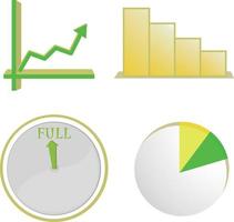 chart pie office vector