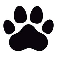 footprint paw dog vector