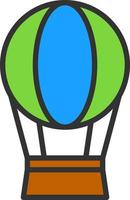 Hot Air Balloon Vector Icon Design