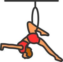 Trapeze Artist Vector Icon Design