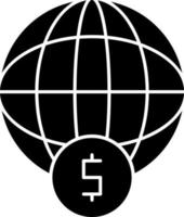 diseño de icono de vector financiero mundial