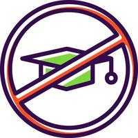 sin diseño de icono de vector de educación