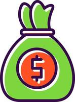 Money Bag Vector Icon Design