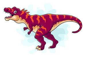 Cartoon Dinosaur gigantosaurus on white background vector