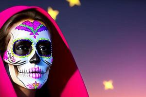 Dia de los Muertos, traditional Mexican cultural festival. Deads day.