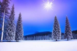 hermoso fondo de invierno con nieve. año nuevo, navidad y otras fiestas, afiche web, tarjeta de felicitación. foto