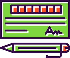 Bank Check Vector Icon Design