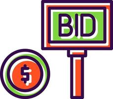 Bid Vector Icon Design