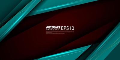 overlap design background for social media cover design in dark green and red color.Can be used for presentation background, tech banner.Eps10 vector