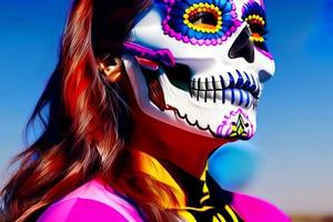 Dia de los Muertos, traditional Mexican cultural festival. Deads day. photo