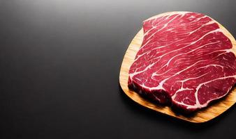 Steak. Gourmet fresh delicious juicy steak. Selected focus, in Poster format. photo