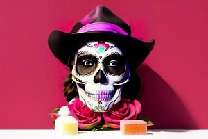 Dia de los Muertos, traditional Mexican cultural festival. Deads day. photo