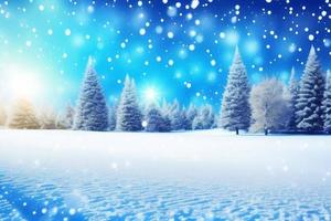 Beautiful winter background with snow. New Year, Christmas and other holidays, web poster, greeting card. photo