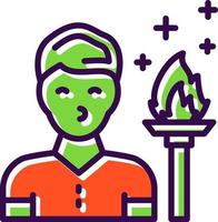 Fire Eater Man Vector Icon Design