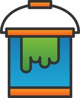 Paint Bucket Vector Icon Design