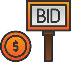 Bid Vector Icon Design