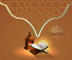 Ramadan Kareem Islamic background design vector