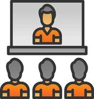 Video Conference Vector Icon Design