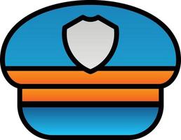 diseño de icono de vector de sombrero de policía