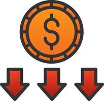 Money Loss Vector Icon Design