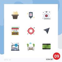 9 iconos creativos signos y símbolos modernos de instagram vida brújula seguro soporte elementos de diseño vectorial editables